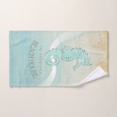 Beach House Seahorse Aqua Blue ID623 (Serviette à main)