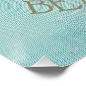 Beach House Seahorse Aqua Blue ID623 Perfect Poster (Hoek)