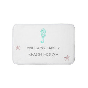 BEACH HOUSE SEAHORSE EN STARFISH/MONOGRAM BADMAT