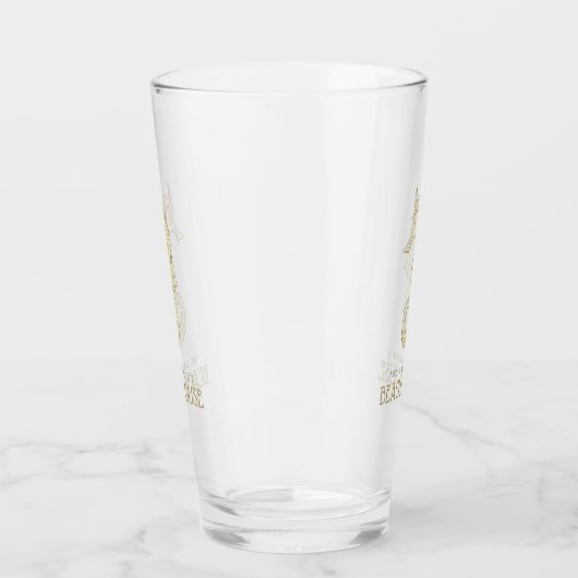 Beach House Seahorse Gold ID623 Glas (Links)