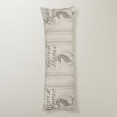 Beach House Seahorse Seashore Lichaamskussen (Achterkant (Verticaal))