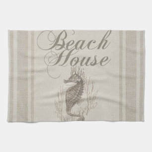 Beach House Seahorse Seashore Theedoek