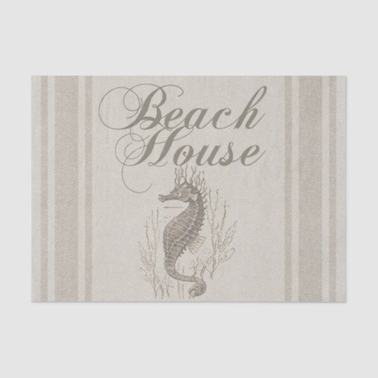 Beach House Seahorse Seashore Tissuepapier (Voorkant)