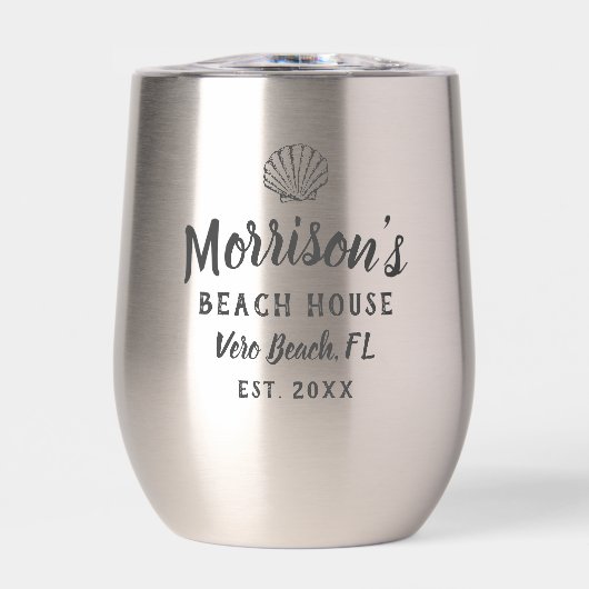 Beach House Seashell Clam Shell Gepersonaliseerde  (Voorkant)