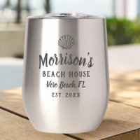 Beach House Seashell Clam Shell Nom personnalisé