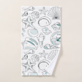 Beach House Shells Ensemble de serviettes de bain  (Serviette à main)