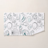Beach House Shells Ensemble de serviettes de bain  (Serviette à main)