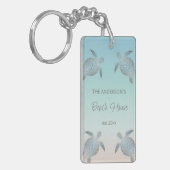 Beach House Silver Turtles Sleutelhanger (Voorkant Links)