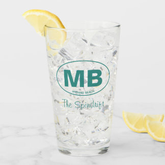 Beach House Two Letter Oval Fir Cottage Script Glas