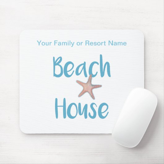 Beach House Typografie Muismat (Met muis)