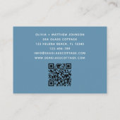 Beach House Vacation Rental QR Code Visitekaartje (Achterkant)