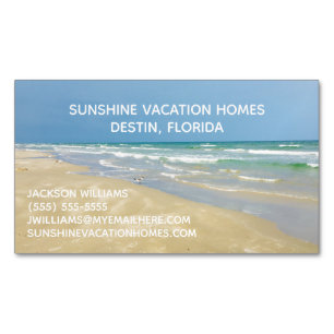 Beach House Vacation Rental Real Estate Company Magnetisch Visitekaartje