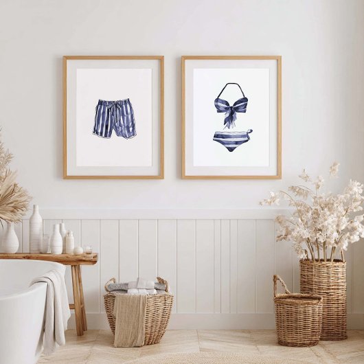 Beach House Wall Art, Ensemble de maillots de bain