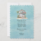 Beach House Wedding Kaart (Achterkant)