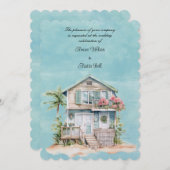 Beach House Wedding Kaart (Voorkant / Achterkant)