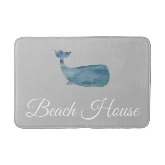 Beach House Whale Medium Bath Mat (Voorkant)