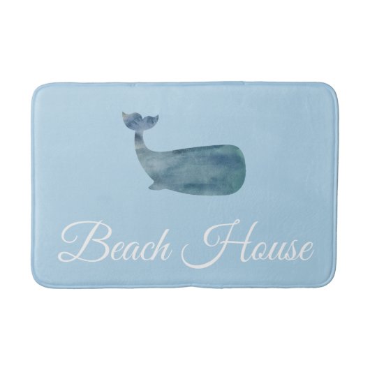 Beach House Whale Medium Bath Mat (Voorkant)