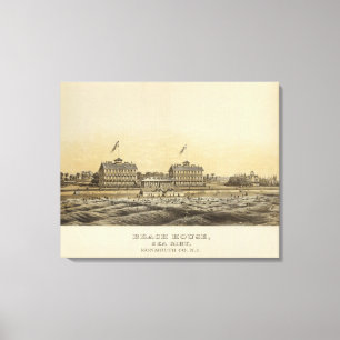 Beach House, Zee Girt, Monmouth Co, NJ Canvas Afdruk
