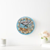 Beach Hut/Beach House Clock, Shell Bay Ronde Klok (Huis)