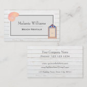 Beach Hut Boardwalk Beach Rentals Visitekaartje (Voorkant / Achterkant)