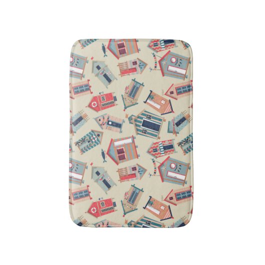Beach Hut Pattern Badmat (Voorkant Verticaal)