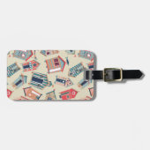 Beach Hut Pattern Bagagelabel (Voorkant horizontaal)