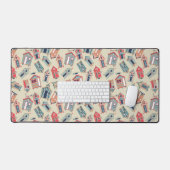 Beach Hut Pattern Bureaumat (Keyboard & Muis)