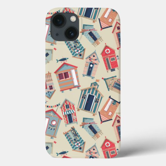 Beach Hut Pattern Case-Mate iPhone Case (Achterkant)