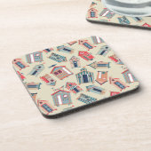 Beach Hut Pattern Drankjes Onderzetter (Linkerzijde)