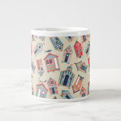 Beach Hut Pattern Jumbo Mok (Voorkant)