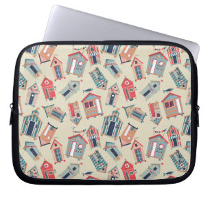 Beach Hut Pattern Laptop Sleeve