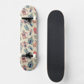 Beach Hut Pattern Skateboard (Voorkant)