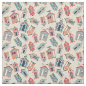 Beach Hut Pattern Stof (Swatch)