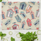 Beach Hut Pattern Theedoek (Gevouwen)