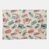 Beach Hut Pattern Theedoek (Horizontaal)