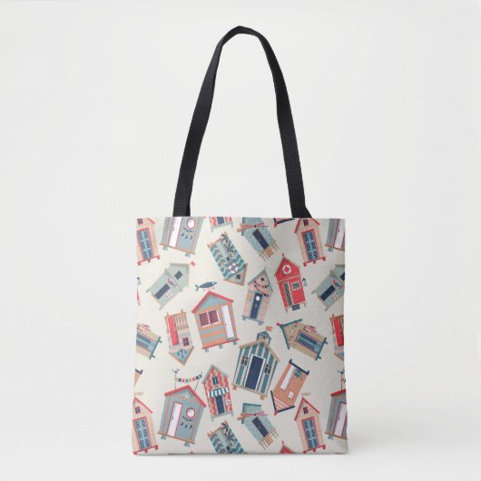 Beach Hut Pattern Tote Bag (Voorkant)