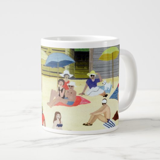 Beach Huts 1991 Extra Grote Beker (Voorkant rechts)