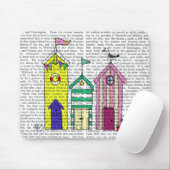 Beach Huts 1 Illustratie Muismat (Met muis)