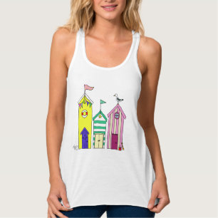 Beach Huts 1 Illustratie Tanktop
