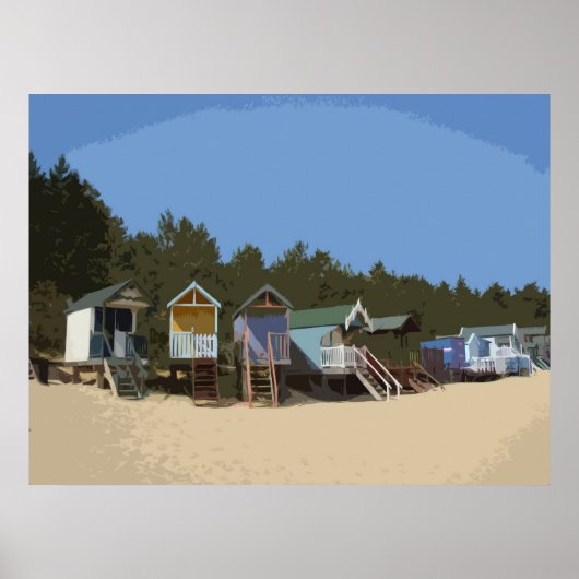 BEACH HUTS 1 POSTER (Voorkant)