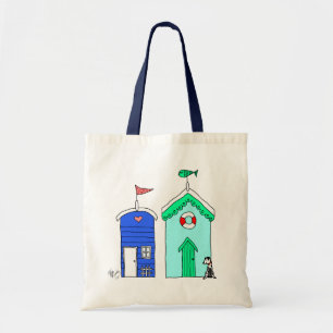 Beach Huts 2 Illustratie Tote Bag
