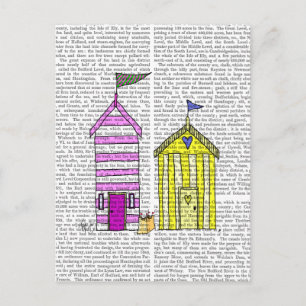 Beach Huts 3 Illustratie Briefkaart