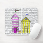 Beach Huts 3 Illustratie Muismat (Met muis)