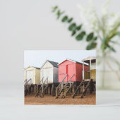 Beach Huts Briefkaart (Staand voorkant)