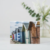Beach huts briefkaart (Staand voorkant)