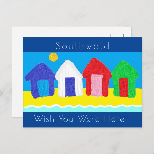 Beach Huts Briefkaart (Voorkant / Achterkant)