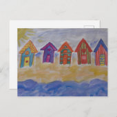 Beach Huts Briefkaart (Voorkant / Achterkant)