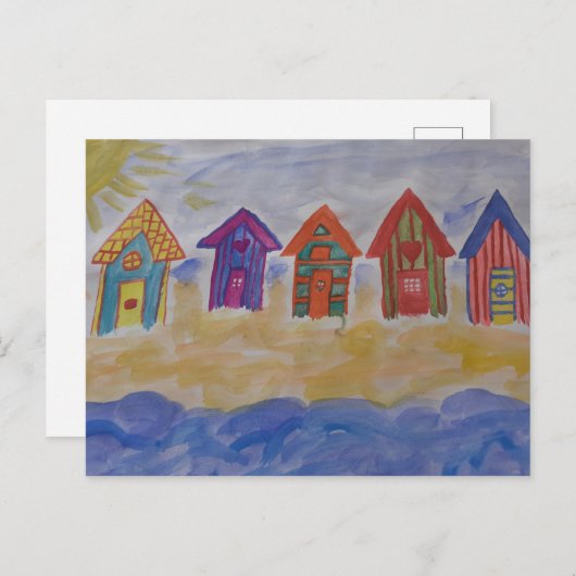 Beach Huts Briefkaart (Voorkant / Achterkant)