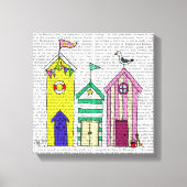 Beach Huts Canvas Afdruk (Voorkant)