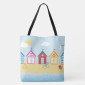 Beach Huts Canvas tas (Achterkant)
